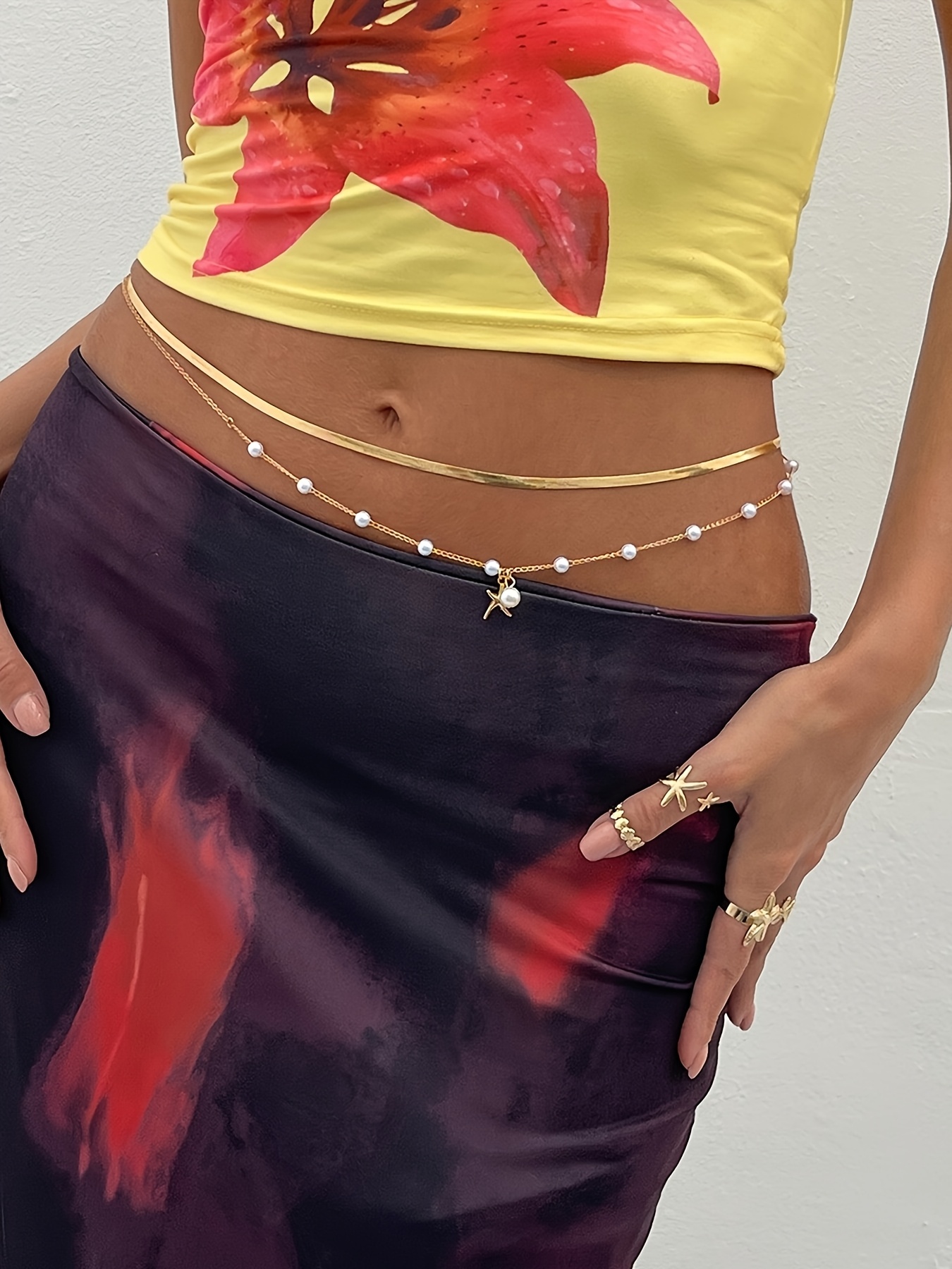 2pcs Bohemian Style Sexy Tassel Belly Chain